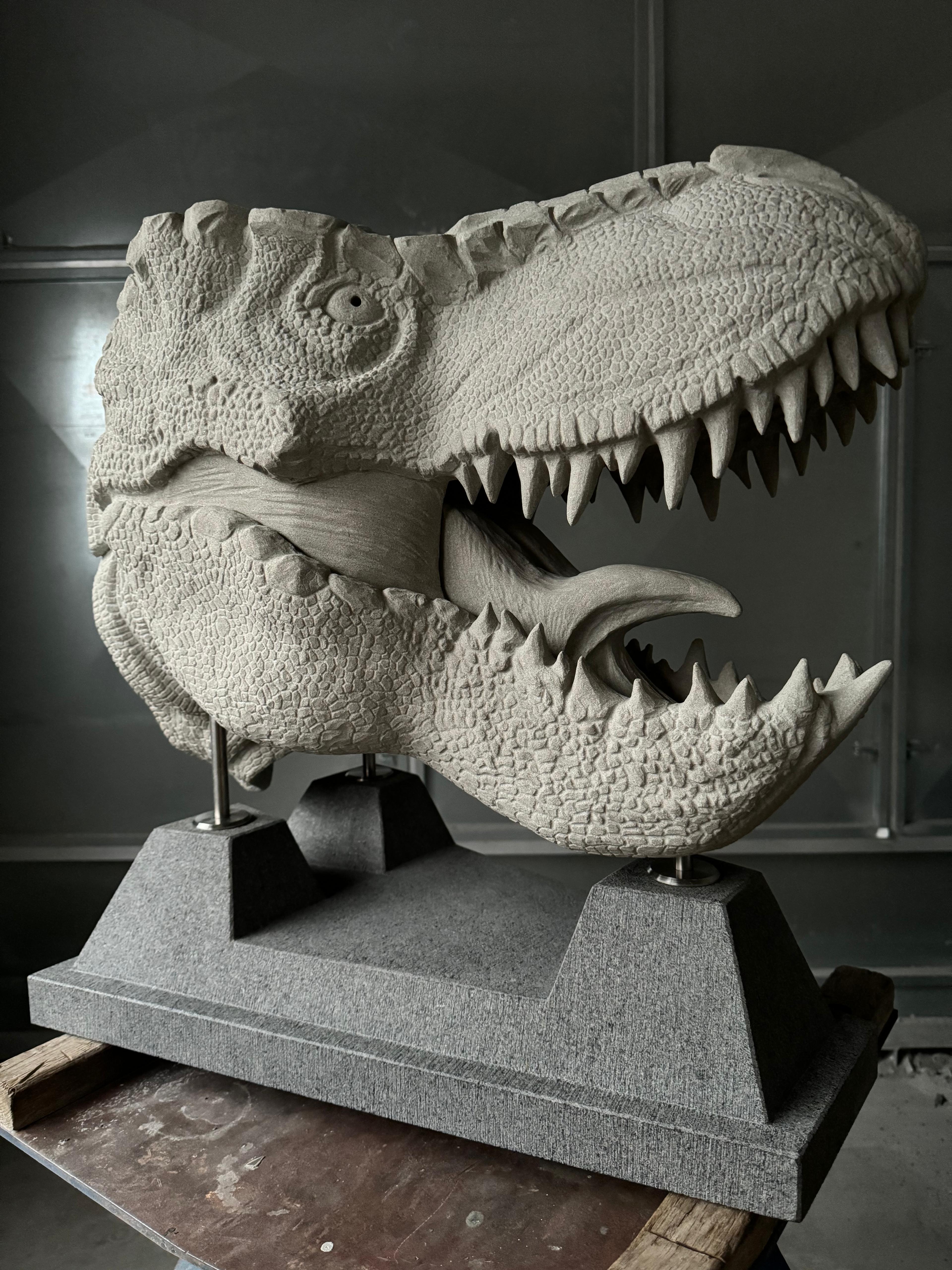 Tyrannosaurus-Kopf, Bildhauerarbeit von Florian Weber – Aufnahme 1 von 2